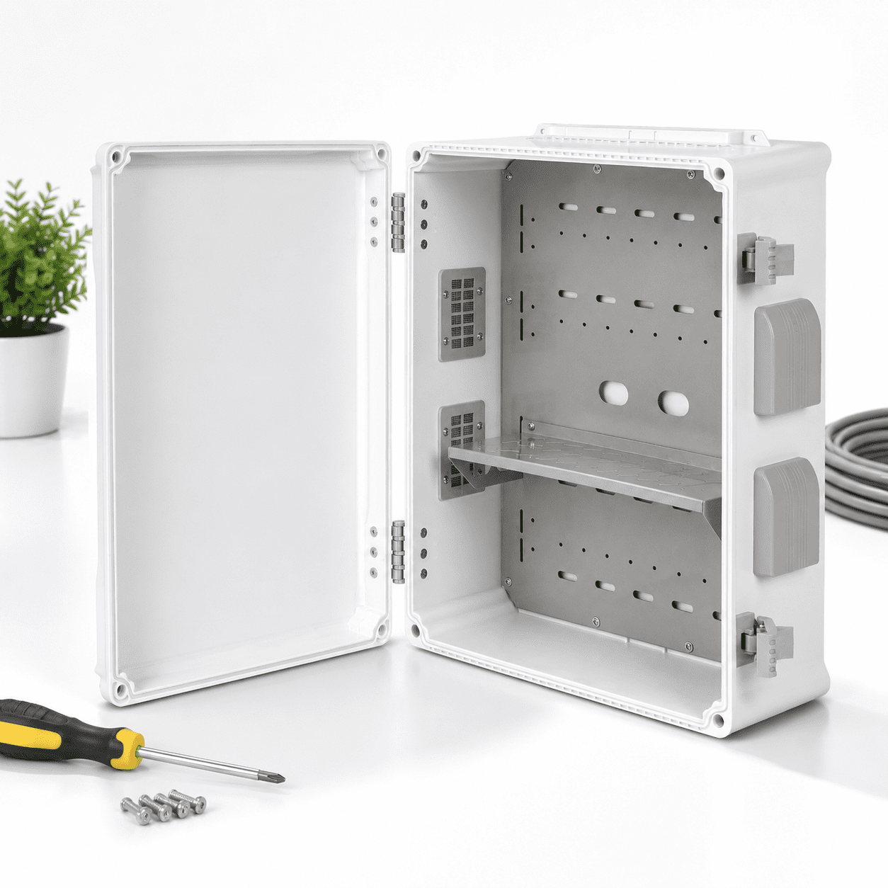 Outdoor Electrical Junction Box Abs Water Resistant Enclosure With ...