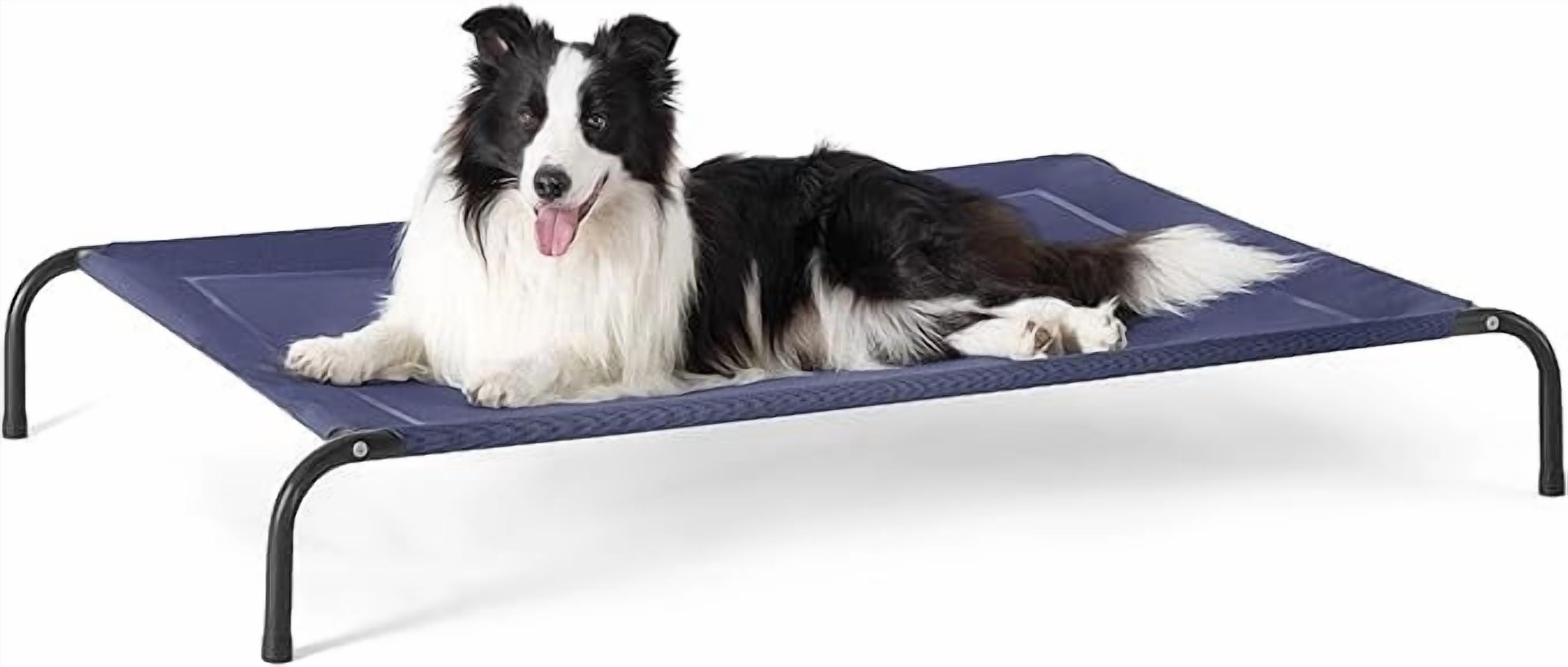Outdoor Elevated Dog Bed Large Sized Dog, Portable Indoor & Outdoor Cooling Raised Cot Pet Hammock Bed with Skid-Resistant Feet, Frame with Breathable Mesh