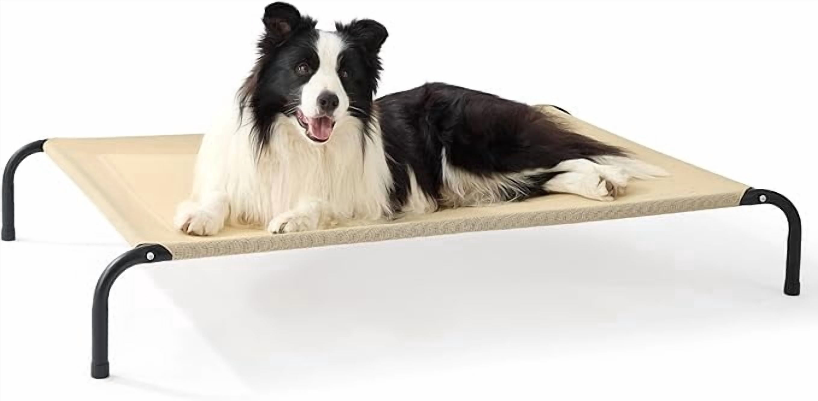 Outdoor Elevated Dog Bed Large Sized Dog, Portable Indoor & Outdoor Cooling Raised Cot Pet Hammock Bed with Skid-Resistant Feet, Frame with Breathable Mesh