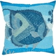 thumbnail image 1 of Outdoor Embroidered Fish Poly Filled Pillow, 1 of 4