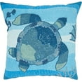 thumbnail image 1 of Outdoor Embroidered Turtle Poly Filled Pillow, 1 of 4