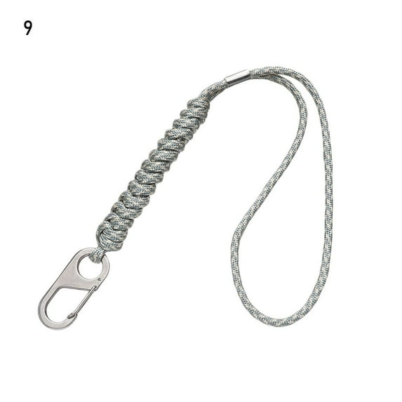 Outdoor Emergency Survival Backpack High Strength Paracord Keychain Parachute Cord Lanyard Rotatable Buckle Key Ring 9