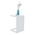 thumbnail image 1 of Outdoor End Table Aluminum C-Shaped Side Table Weather Resistant Patio Side Tables,White, 1 of 5