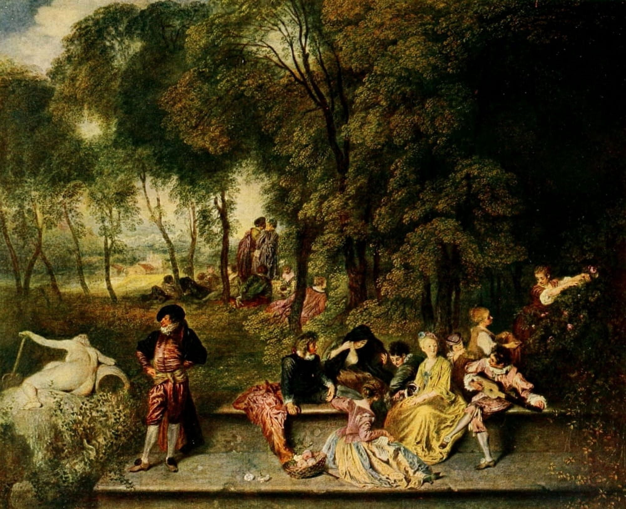 Outdoor Entertainment Handbuch der Kunstgeschichte 1912 Canvas Art - Antoine Watteau (18 x 24)