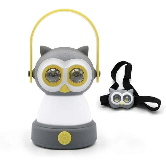 Outdoor Equipment LED Camping Lantern & Headlamp t for Kids, Battery Powered Night Light Emergency, Hurricane, Lightweight Tent Lamp Children (Owl t)