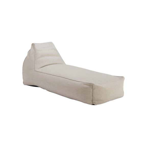 Beige Outdoor Bean Bag Chair Lounger, Modern Waterproof Patio Seat