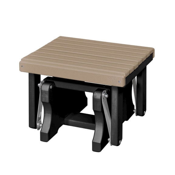 Outdoor Escape Gliding Ottoman, Footrest, All-Weather HDPE, Brown