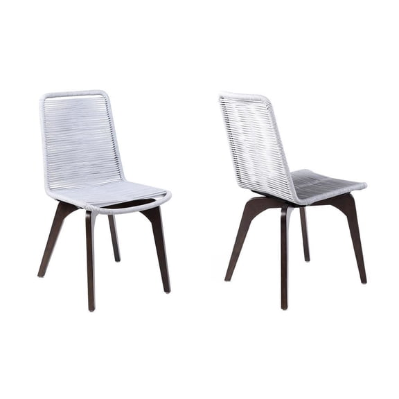 Outdoor Escape Patio Chair Set Outdoor Dining Chairs and Porch Chairs in Silver Finish