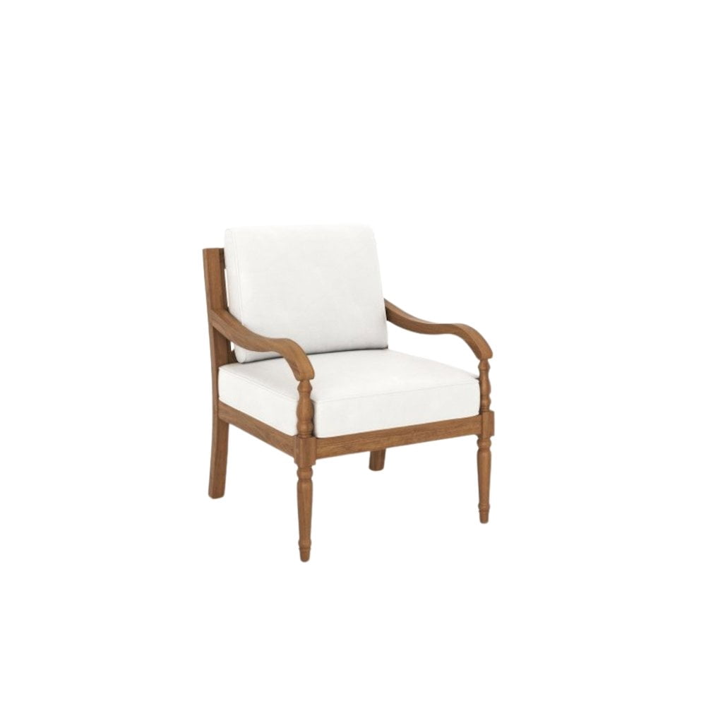 Outdoor Escape Patio Furniture Brown Wooden Deck Chairs Balcony Patio Dining Chairs Set of 2