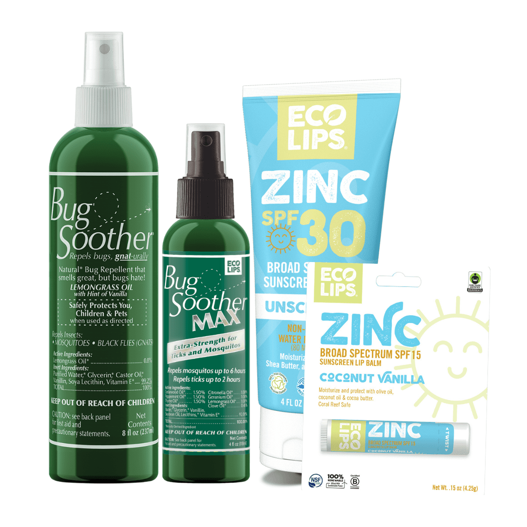 Outdoor Essentials Bug Soother Tick, Gnat & Mosquito Repellent, SPF 30 Zinc Sunscreen Lotion