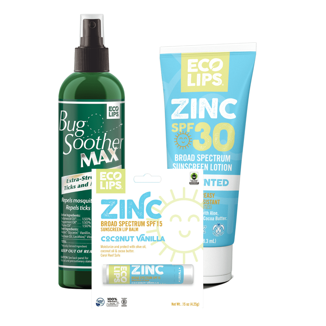 Outdoor Essentials Bug Soother Tick & Mosquito Repellent, SPF 30 Sunscreen Zinc Lotion and
