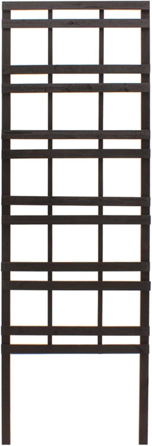 Modern Black Pine Wood Garden Trellis, 72-inch