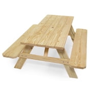 Outdoor Essentials Weather Resistant Metal Picnic Table, Brown