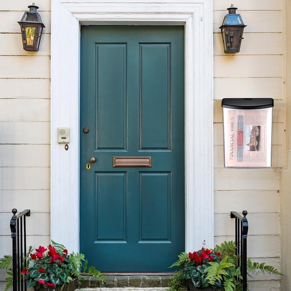 Outdoor Estate Brochure Box Plastic Brochure Waterproof Wall Mount Flyer Holder Mail Box Business Card Holder for Office Store Estate Supplies(3 Pcs)