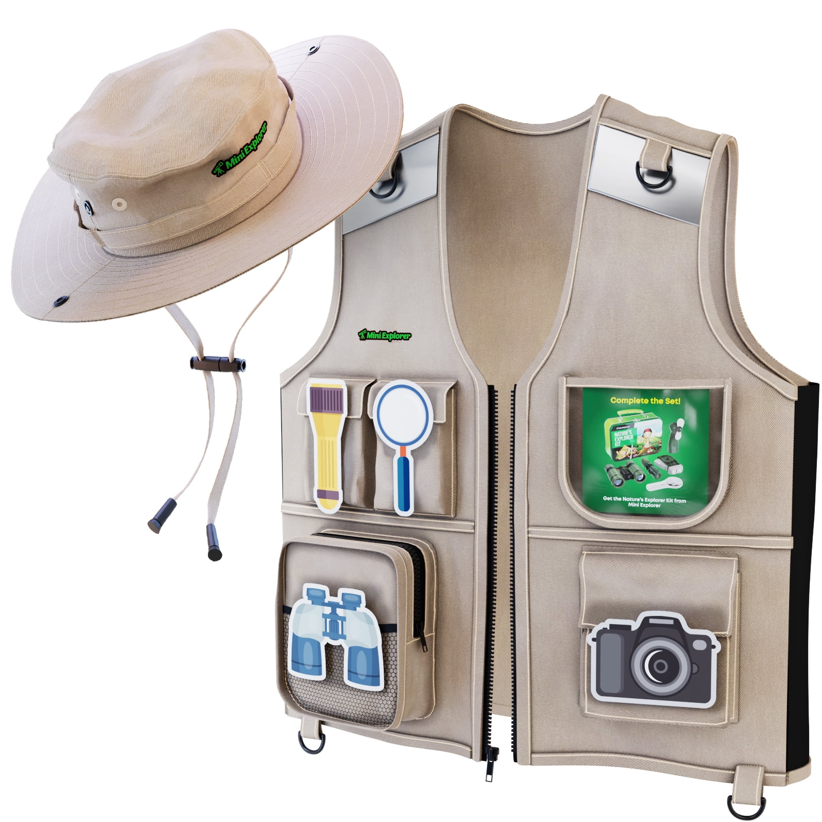 Kids Camping Gear Camping and Backyard Kits Cargo Vest and Hat for Zoo  Keeper