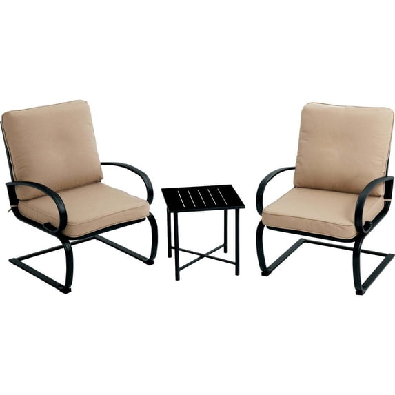 Outdoor Expressions 3-Piece Motion Chat Set TJF-P026 - Steel Frame, Cushions - 3 Piece Set