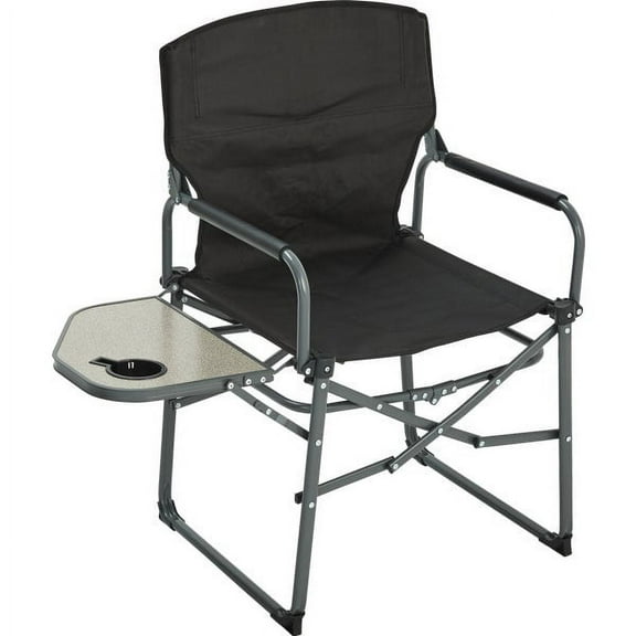 Do it Best Tools Director Folding Camp Chair with Side Table - Black