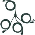 Outdoor Extension Cord 1 to 3 Splitter, Max 6ft End to End (12FT Total