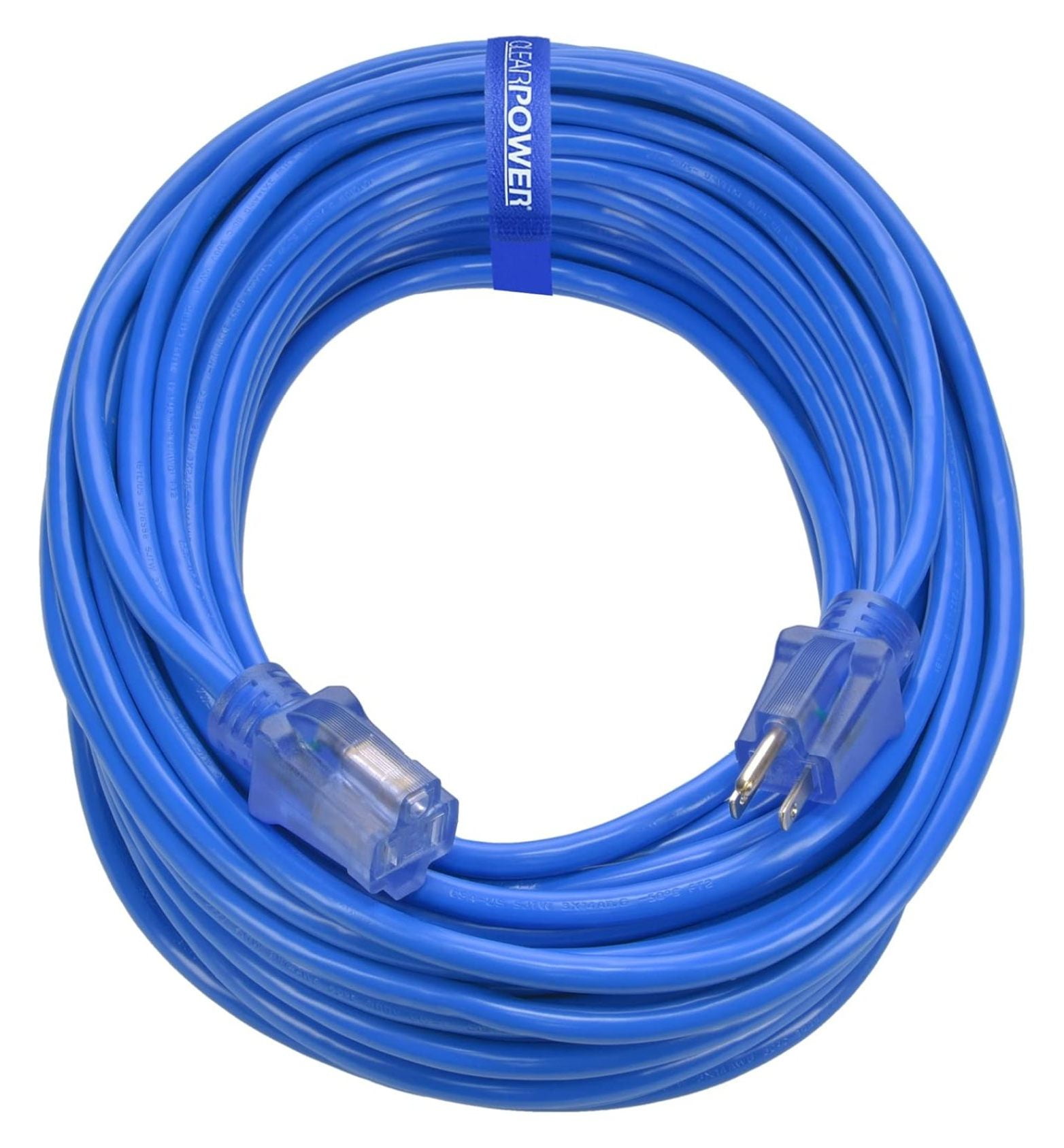 Outdoor Extension Cord 100 FT, Blue for Extreme Cold Weather 50°C