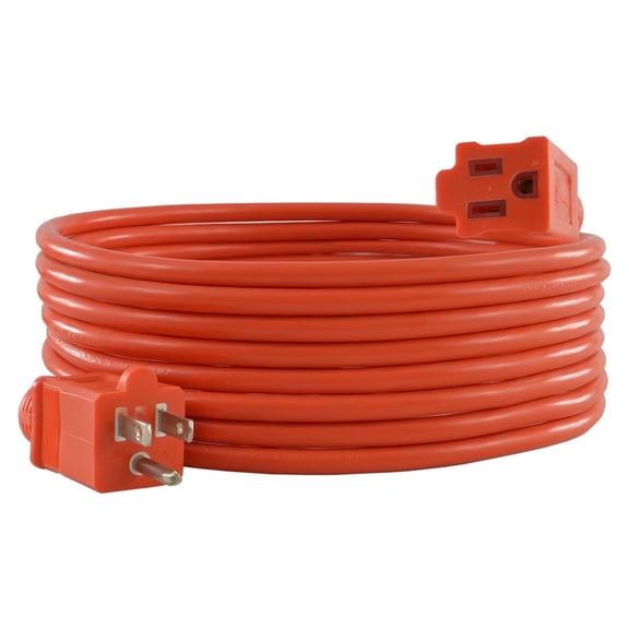Conntek ISI 16/3 Gauge 100 ft Orange 1 Outlet Heavy Duty 3 Prong SJTW Waterproof Extension Cord