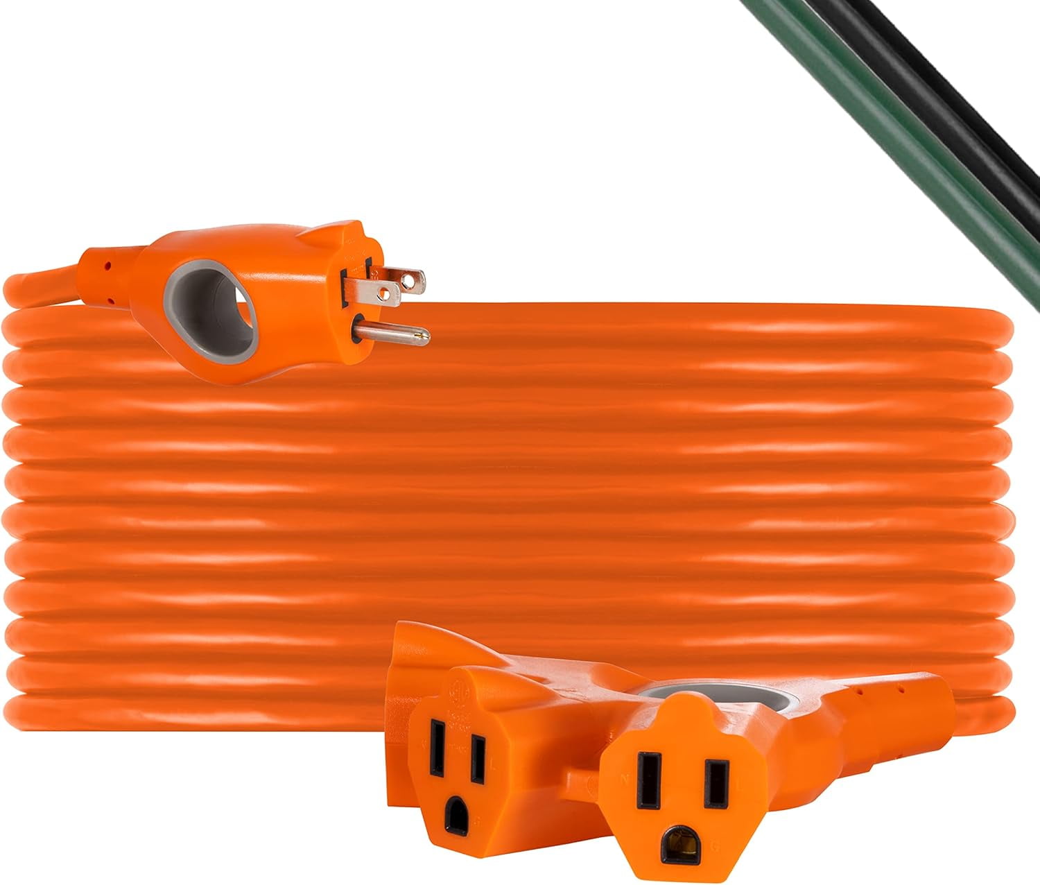3 Prong Extension Cord With Multiple Outlets Outdoor Extension Cord, 50 Ft, 3-Outlet Extension Cord Outdoor, Heavy