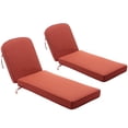 thumbnail image 1 of Orange 2-Pack Outdoor Chaise Lounge Cushions, 5'' Thick Olefin Patio Cushions with Removable Covers, Fade Resistant & Water Resistant Chaise Cushions for Poolside Patio Furniture, Fits 72-74''Lounges, 1 of 10