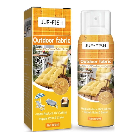 Outdoor Fabric UV Protection & Waterproof Spray, Multi-Surface Fabric Coating Agent for Courtyard Furniture Sunscreen & Fade Prevention,3.38 fl oz