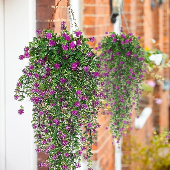 Outdoor Fake Eucalyptus Flower Hanging, Hanging Plant Vine,Faux Eucalyptus Leaves Greenery Vine Plant Faux Plants Fake Plants Greenery for Jungle Theme Party Wedding Decoration