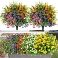thumbnail image 1 of Outdoor Fake Flowers Green Shrubs – Artificial Outdoor Plants for Garden Porch Patio, UV Resistant No Maintenance, Lifelike Plastic Grass Bushes (2 Pack), 1 of 9