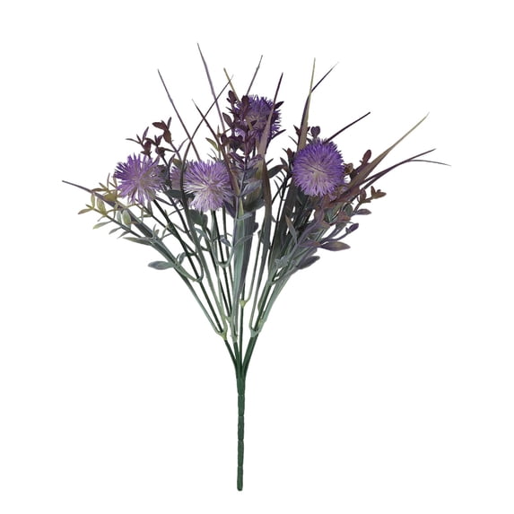 Outdoor Fake Plants UV Resistant Artificial Tall Grass Plants Faux Tropical Flowers Bushes Fall Winter Summer Planters Yard Patio Front Porch Décor Plastic Greenery Shrubs Decoration, 1 Pcs, 13.78"