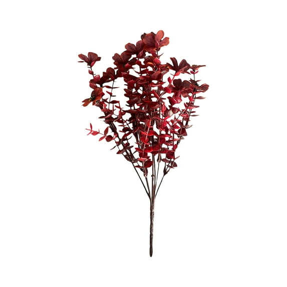 Outdoor Fall Artificial Green Plants Fake Boxwood Bouquet For Porch Planters Thanksgiving Decoration, 7 Flexible Branches Realistic Textured Leaves, All-Weather Uv Resistant No