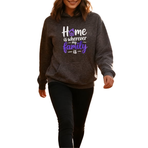 Outdoor Family Family Hoodie for Men and Women, Unisex Pullover Hooded Sweatshirt, Comfortable Cotton Poly Blend, Casual Everyday Wear