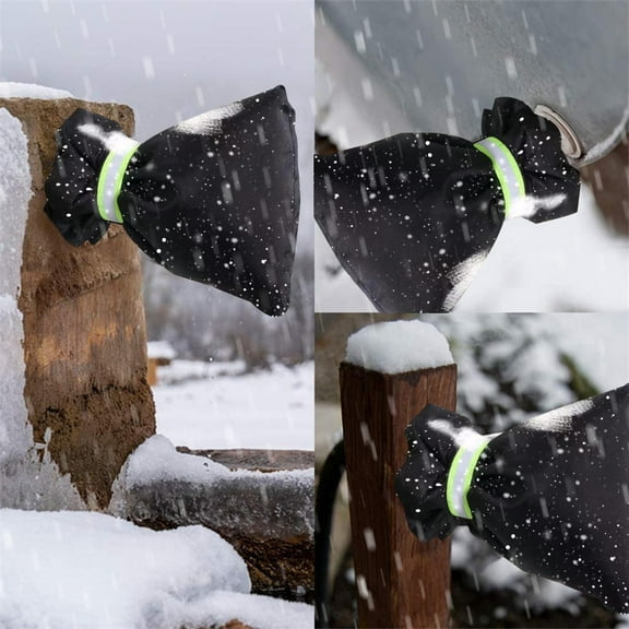 Outdoor Faucet Cover, Insulated Water Spigot Protector, Foam Material, 8.25 X 8.25 Inches, for Winter Freeze Protection and Pipe Insulation, 2-pack, by FAJHHA