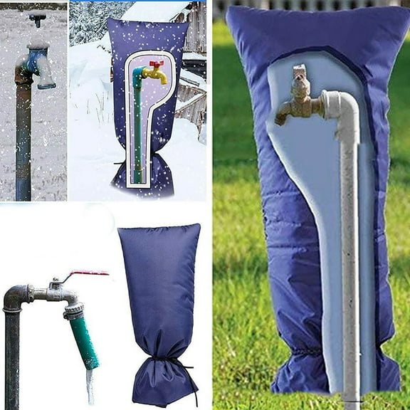 Outdoor Faucet Cover for Winter Garden Faucet Socks Thickened Anti Frozen Reusable Waterproof Freeze Outdoor Faucet Protector for Outside Pipe Wall Water Spigot