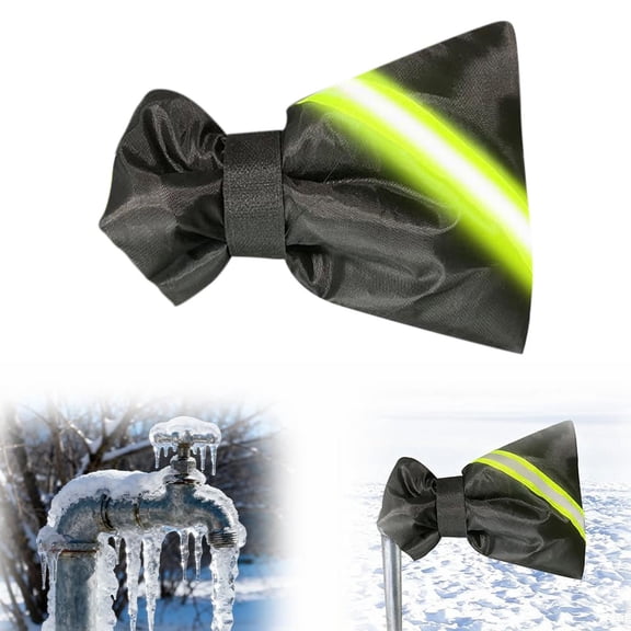 Outdoor Faucet Cover for Winter, Outdoor Water Faucet Cover Socks for Winter, Freeze Protection Pipe Insulation, Reusable Waterproof Insulated Spigot backflow Cover, 8.26x6.29"