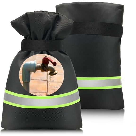 Outdoor Faucet Cover for Winter - Pro 7.1"W x 9.8"H - 2 PACK Outdoor Water Faucet Cover Socks for Winter Freeze Protection Pipe Insulation Reusable Waterproof Insulated Spigot backflow Cover