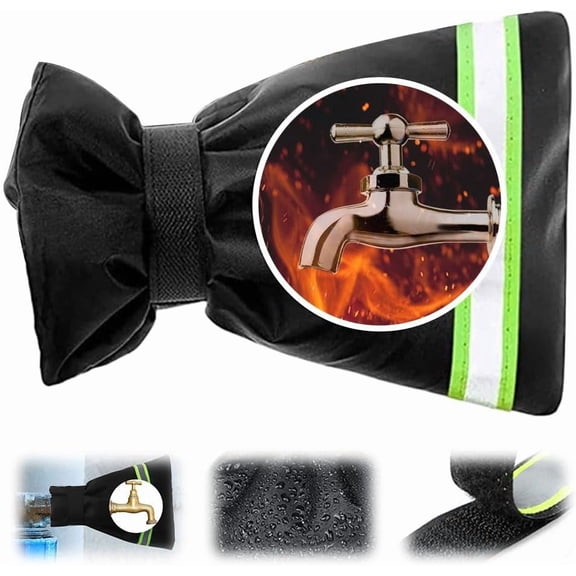 Outdoor Faucet Cover for Winter Freeze Protection with Insulated Pouch, Universal Hose Bib Protector