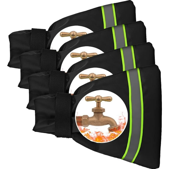 Outdoor Faucet Covers for Winter, 9.4"2026 NEW Insulated Spigot Cover, Waterproof Hose Bib Covers for Freeze Protection, Patio Winterizing Home Must-Have Faucet Cover for Outside Yard(4pcs