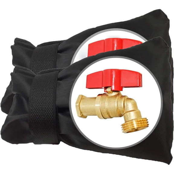 Outdoor Faucet Covers for Winter Freeze Protection, Upgraded Thick Insulated Waterproof Spigot Cover 8.5"x6.1", Universal Reusable Hose Bib Cover for Outside Faucets