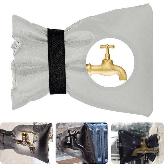 Outdoor Faucet Covers For Winter,Outdoor Water Faucet Cover Socks For Winter Freeze Protection Pipe Insulation Reusable Waterproof Insulated Spigot Backflow Cover