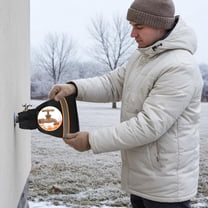 Outdoor Faucet Covers for Winter - Outdoor Water Faucet Cover Socks for Winter Freeze Protection Pipe Insulation Reusable Waterproof Insulated Spigot backflow Cover(8.5Inch,Black)