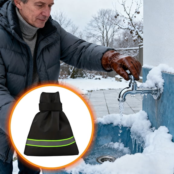 Outdoor Faucet Covers for Winter Spigot Hose Bib Patio Winterizing Home Must Have Yard Proof Insulated, 21x15 cm, Green