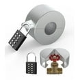 thumbnail image 1 of Outdoor Faucet Lock | Faucet Lock Outdoor with Security Combination Lock | Stainless Steel Water Spigot Lock | Prevent Water Bandit, Unauthorized Water Use, for 1-1/2 to 3 in Dia Valve Handles,Silver, 1 of 7