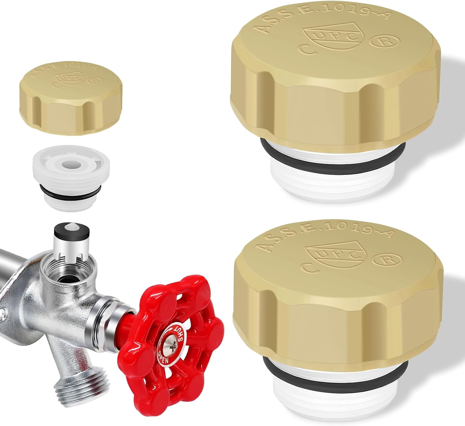 MIUPOO Faucet Leak Proof Sealing Gasket Set – 30-Piece Silicone Repair Kit For Hose & Triangle Valve