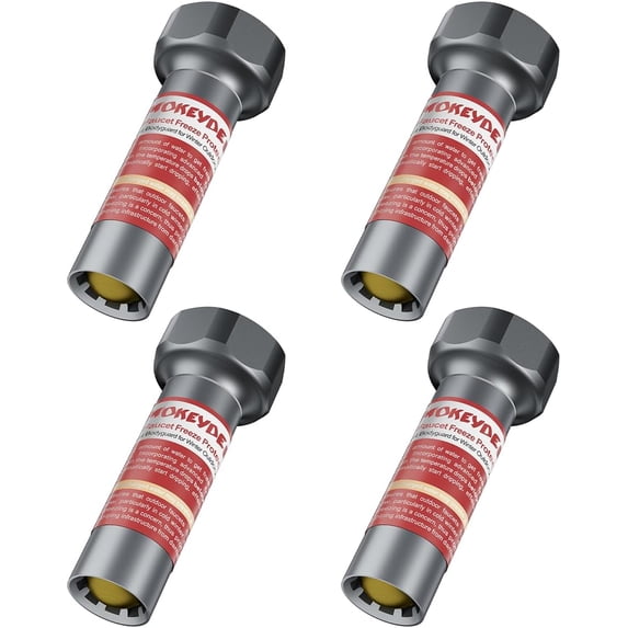 Outdoor Faucet Winter Freeze Protection Valve, Activates at Water Temperature Below 35.6°F/ 2°C, 3/4-Inch Thread Frost Proof Faucet Cover for for Garden, Lawn & Yard Spigot, Grey, 2Pack