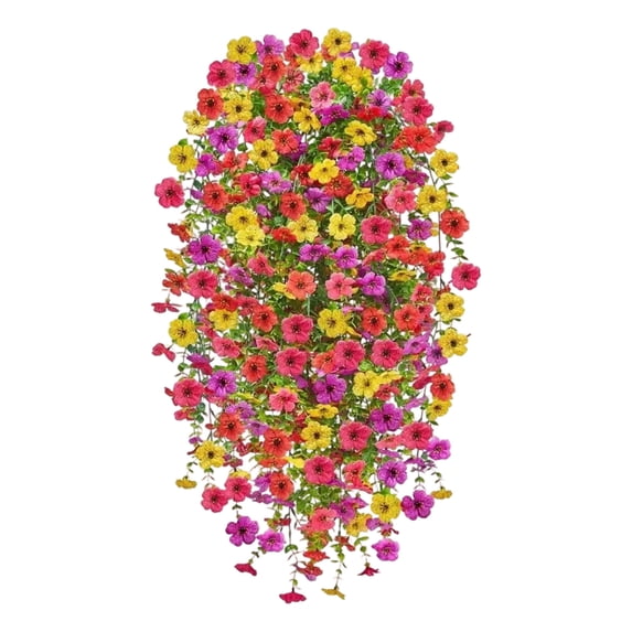 Outdoor Faux Flowers Uv Resistant, Assorted Color Petal Clusters, 1 Set, Wall Flowers Wall Decor, Indoor Outdoor Arrangement Supplies