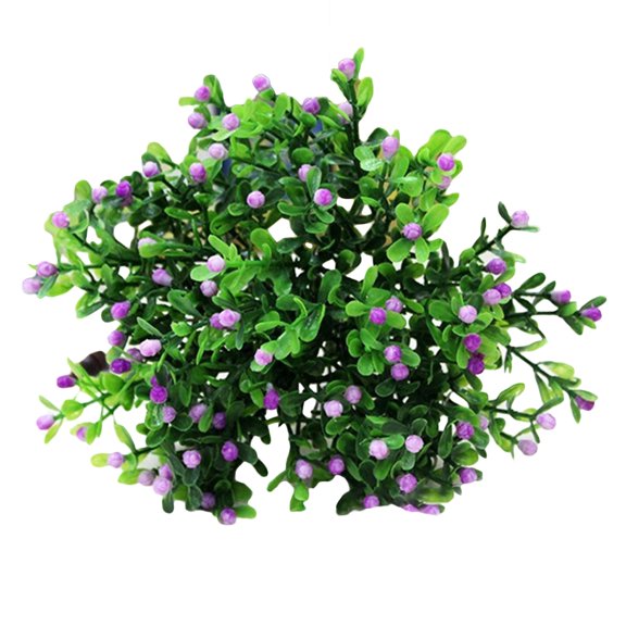 Outdoor Faux Plants UV Resistant Faux Bushes Plastic Artificial Flowers Fake Outdoor Plants for Home Garden Decor