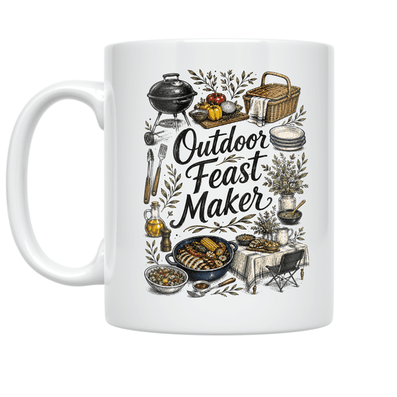 Outdoor Feast Maker Design - Food Lover - 11 oz Ceramic Coffee Mug