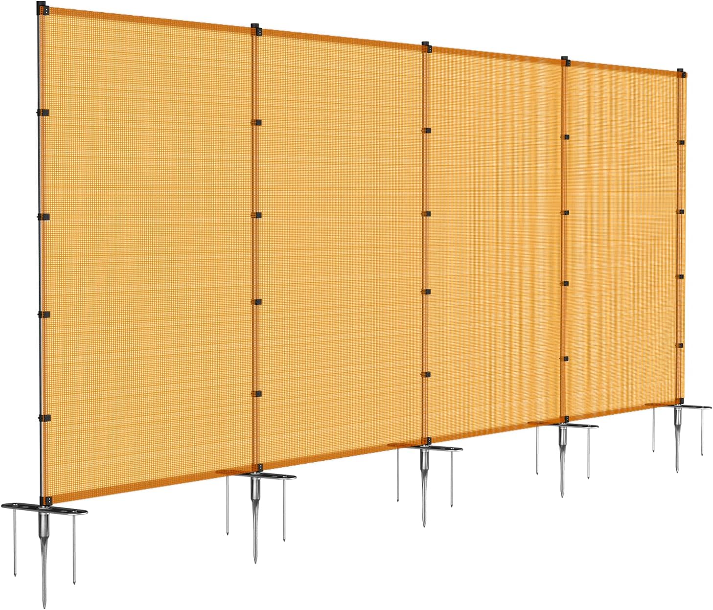 Outdoor Fencing Kit With Poles Ground Spikes Netting Mesh Fence For