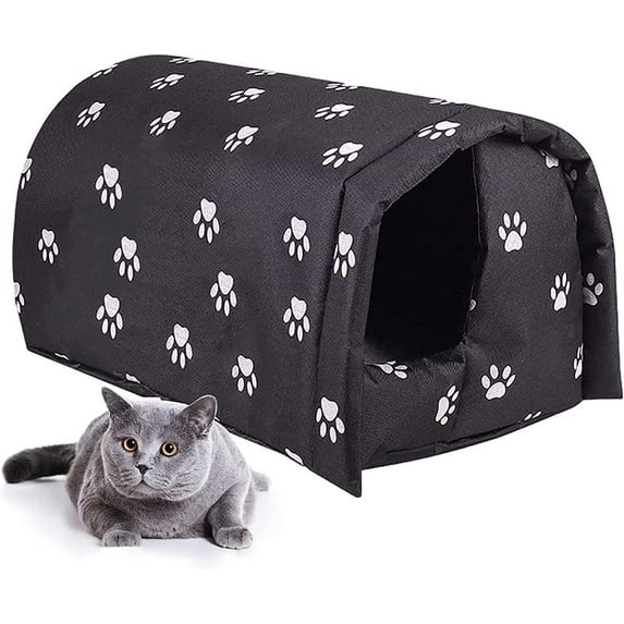 Outdoor Feral Cat Shelter - Cat Houses for Outdoor Cats Winter Insulated Waterproof, Cat House Thickened Weatherproof Foldable, Stray Cats Shelter